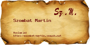 Szombat Martin névjegykártya